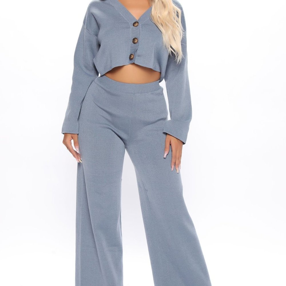 Knit 2 piece cardigan and pants